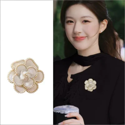 Elegant Camellia Brooch
