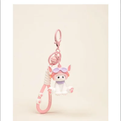 Cute helmet, pilot's glasses, German cat keychain, backpack pendant