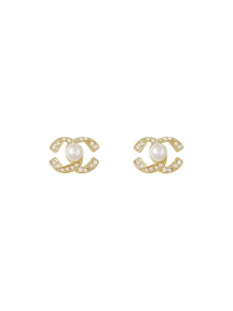 Double C earrings, high-end ear clips