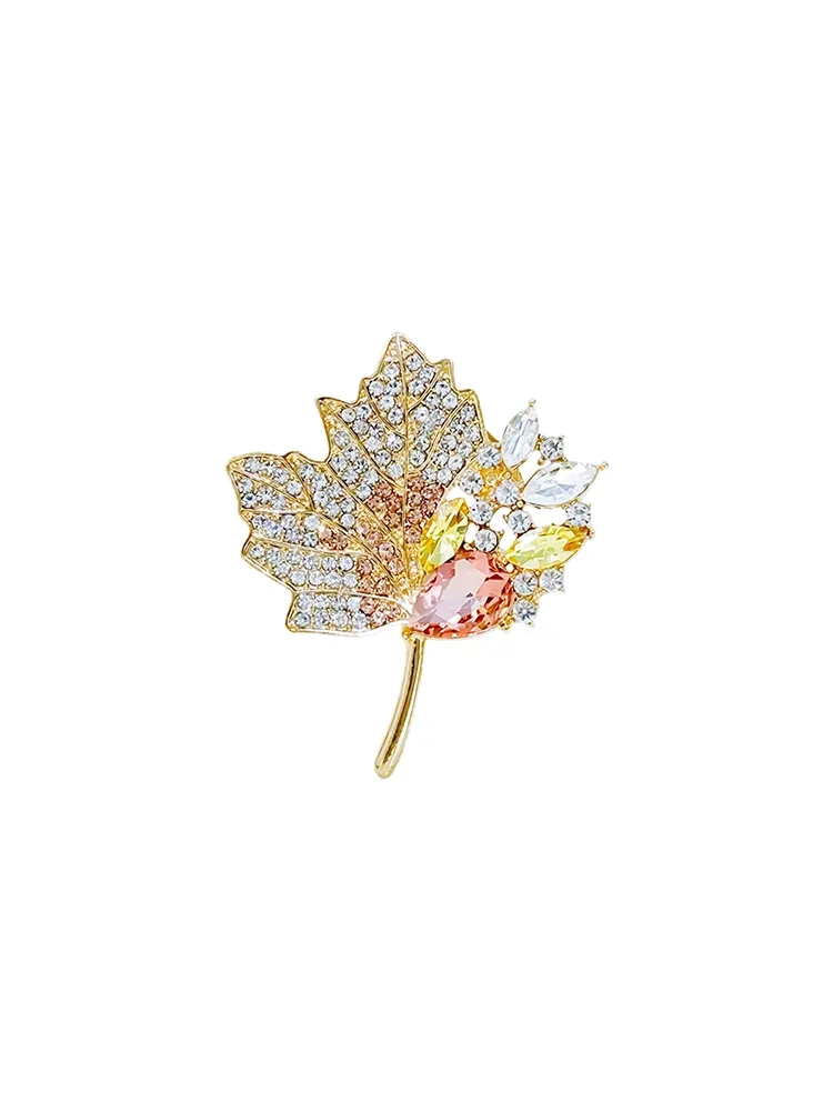 Golden Maple Leaf Brooch