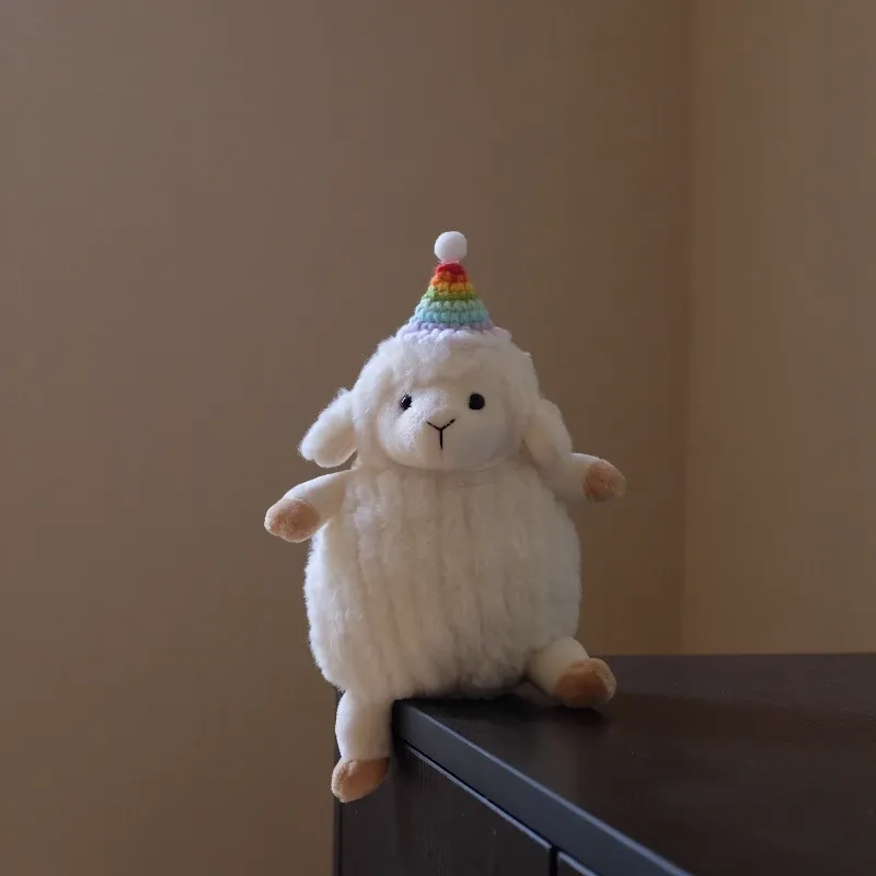 Mini Aries Doll, Comfort Doll Wearing a colorful hat (19cm)