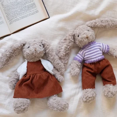 Retro terry brown bunny stuffed animal